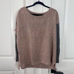 Sanctuary (M) Dusty Mauve Metallic Textured Pullover Crewneck Sweater- Knit, Dot